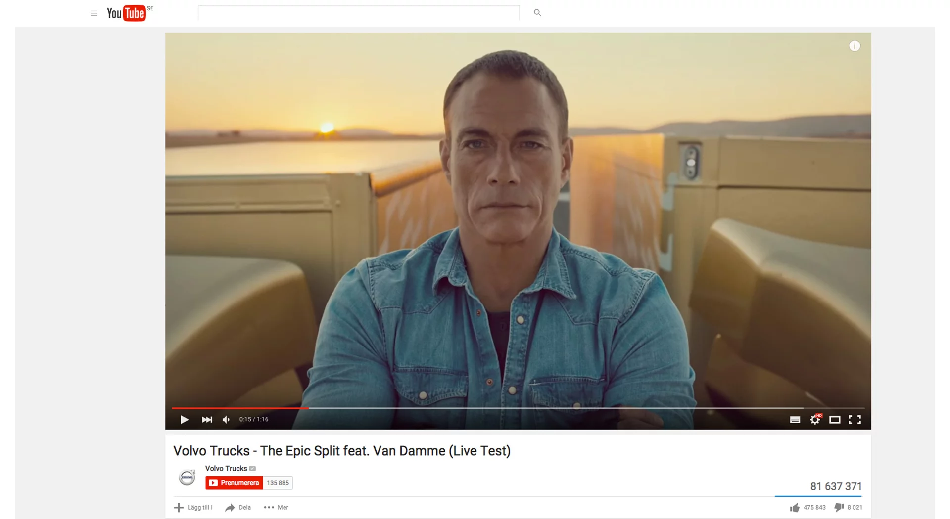 Vídeos da Volvo Caminhões no YouTube